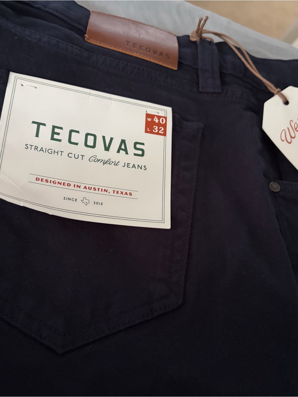 Tecovas Men's Straight Cut Jeans — Deep Navy Blue
